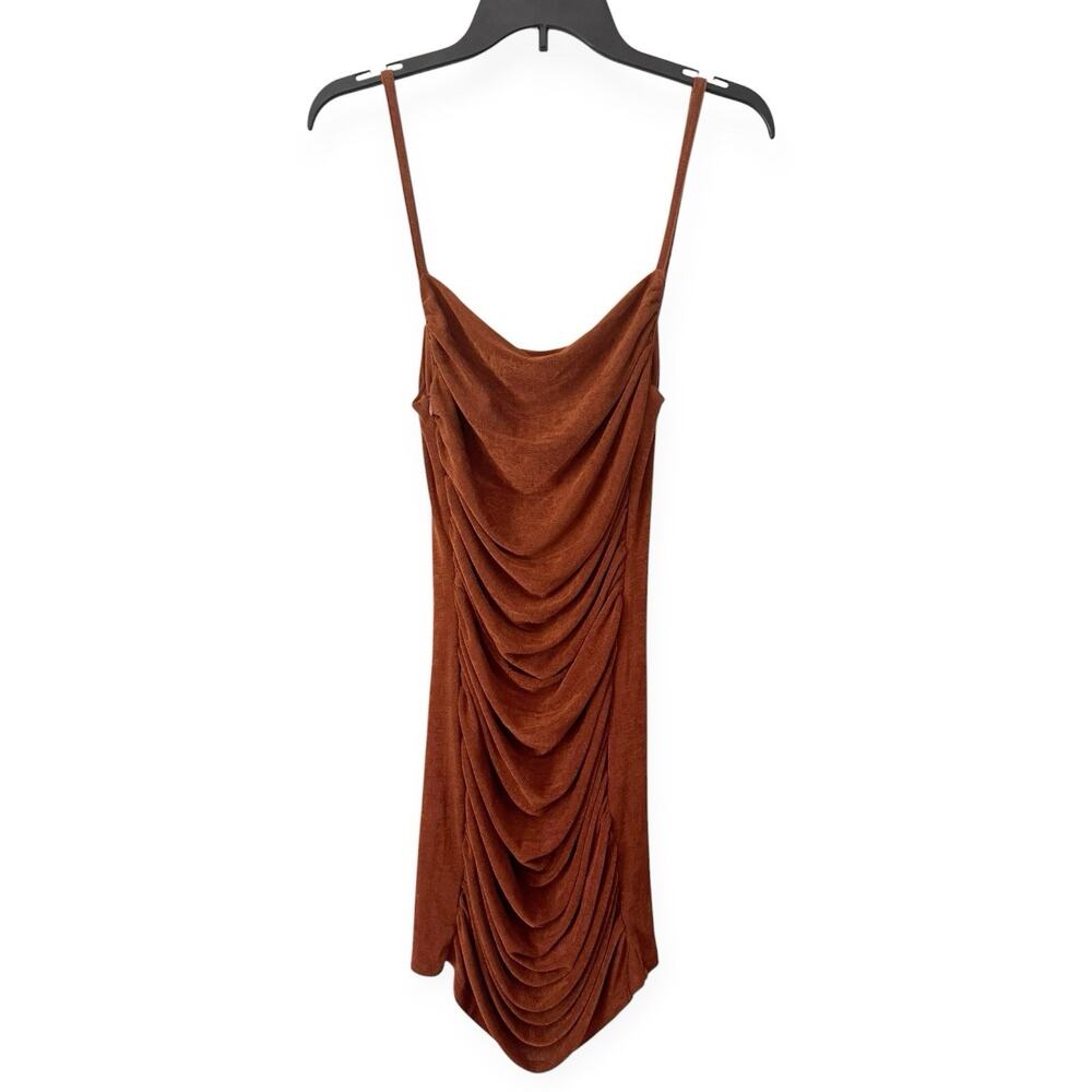 Mimosa Lola Dress Women’s Size Small NWT Bronze Ruched Sexy Club Party Slinky